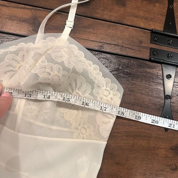 Vintage 50s/60s Vanity Fair Slip Gown Dress Size 38 Large Pinup Glamour Lace - Picture 8 of 11